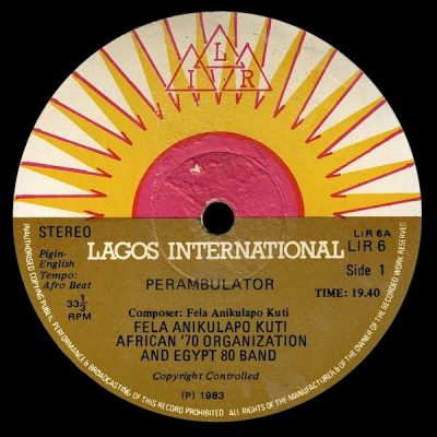 Fela Anikulapo Kuti And Egypt 80 Band ‎– Perambulator